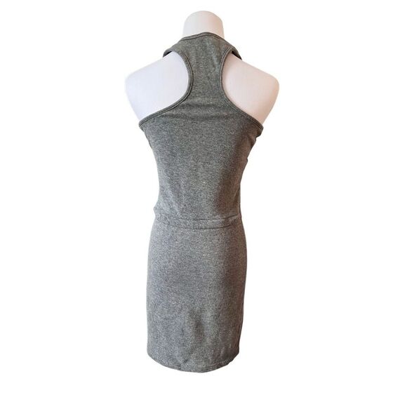 Guess Vneck Racerback Gray Knit Drop Waist Sleeveless Dress XS Coverup Beach - Picture 3 of 12